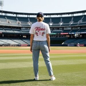 MLB Authentic Detroit Tigers White Tee